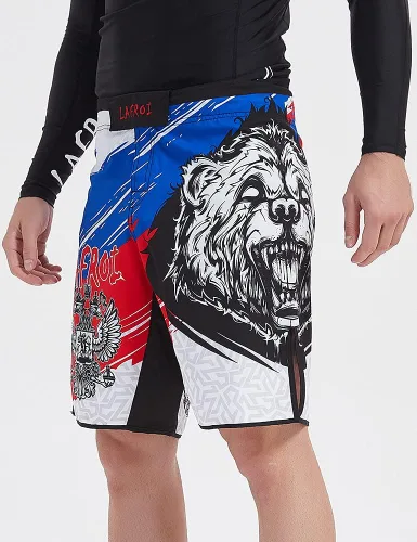 Miniatura 3 de LAFROI QJK01 - Pantalones cortos de boxeo para hombre con cordón y bolsillo