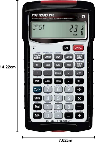 Miniatura 9 de Calculadora para matemática oficio tubo avanzado Pro 4095 oficios tubos Advanced Pipe Layout and Design Math, For Pipefitters, Steamfitters