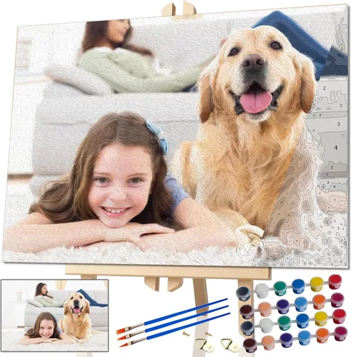 Pintura personalizada por números para adultos principiantes, kits de pintura al óleo acrílica por números sobre lienzo, decoración del hogar, el