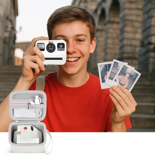 Miniatura 8 de ANKHOH Estuche para cámara digital Polaroid Go Generación 2 Gen 2/9035/9071/9070 Mini Cámara Instantánea, Almacenamiento de cámaras de película