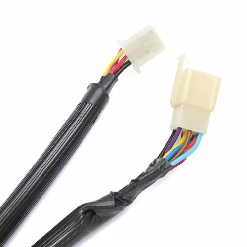 Miniatura 2 de Cromo 1" 0.984 in motocicleta manillar control interruptores W/arnés de cableado para Harley Cruiser Chopper XL