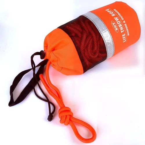 Miniatura 3 de BNY - Bolsa de tiro para rescate acuático con cuerda flotante reflectante de 98 pies, línea de lanzamiento flotante para kayak, navegación en aguas