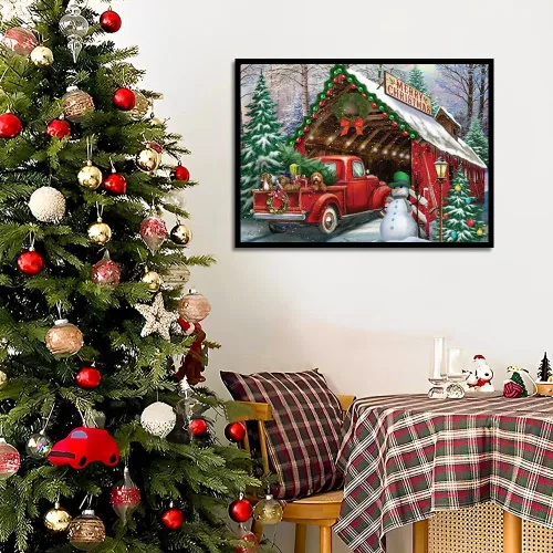 Miniatura 4 de LWZAYS Kits de pintura de diamantes de Navidad 5D, kits de arte de diamantes para adultos, pintura de Navidad con gemas de diamantes, pinturas