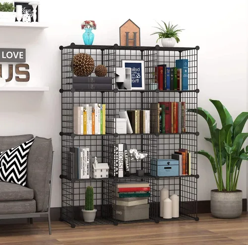 Miniatura 2 de HUBSON Organizador de Almacenamiento de Cubos de Alambre, Organizadores de Libros/Juguetes/Manualidades/Plantas en Maceta y Armarios para Mascotas