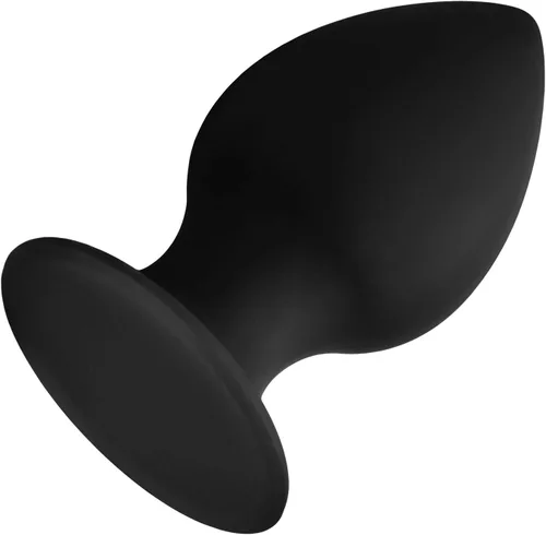 Forto Tapón de silicona F-98 para hombres y mujeres, consolador de enchufe anal erótico (silicona, negro, pequeño)