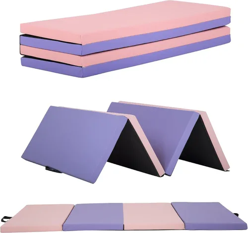 Miniatura 18 de Gymnastics Tumbling Mat Portable Gymnastics Mat Foldable Tumbling Mat 2ft W 6ft L/4ft W 6ft L/4ft W 8ft L/4ft W 10ft Exercise Mat Yoga Mat with