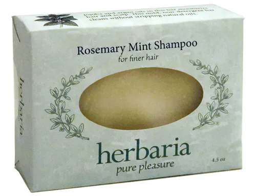 Herbaria Barra de champú de menta y romero para cabello fino hecho a mano jabón totalmente natural con aceites esenciales. Disfruta de nuestros