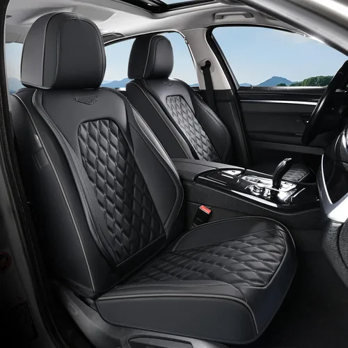 Miniatura 32 de Coverado Juego completo de fundas de asiento de automóvil, fundas de asiento de piel de napa para automóvil, protector de asiento de automóvil