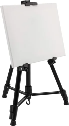 Miniatura 4 de Creative Inspiration Valerri Caballete resistente de 61 pulgadas, portátil, altura ajustable para dibujo o pintura de piso a mesa, color negro