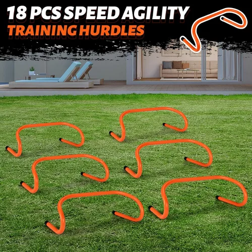 Miniatura 5 de Wettarn 18 unidades de entrenamiento de velocidad de 6 pulgadas, obstáculos de entrenamiento de agilidad, obstáculos de entrenamiento duradero