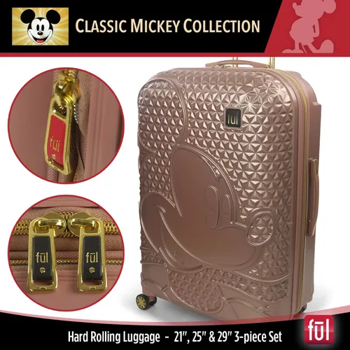 Miniatura 7 de FUL Disney Mickey Mouse - Maleta rígida con ruedas giratorias Oro Rosa Disney Mickey Mouse - Maleta rígida con ruedas giratorias