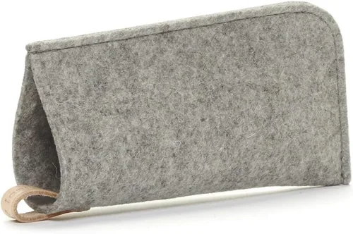 Miniatura 17 de Graf Lantz Funda protectora para lentes, 100% de lujo de lana merina, fieltro de lana merina, sin arañazos, lentes, carbón