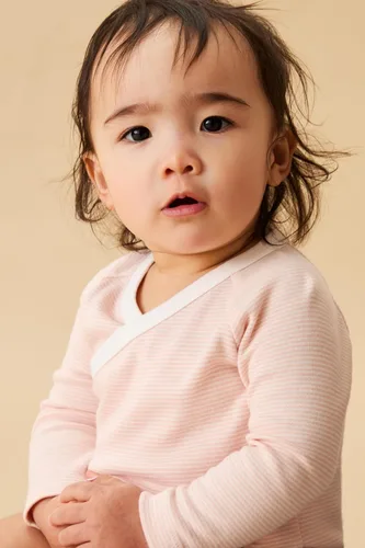 Miniatura 7 de MORI Body tipo kimono de manga larga para bebé para niños y niñas, transpirable, unisex, suave, con botones sin níquel