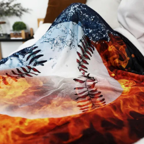 Miniatura 8 de Sviuse Manta de béisbol con estampado de bolas de béisbol, regalos para niños y adultos, artículos deportivos para amantes del sóftbol, manta suave