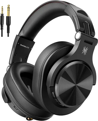OneOdio A70 Auriculares Bluetooth para oído, auriculares inalámbricos con 72H de tiempo de reproducción, de alta resolución, micrófono incorporado,