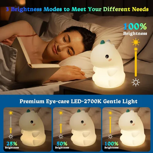 Miniatura 5 de Luz nocturna LED enchufable, paquete de 2 luces nocturnas regulables con sensor de atardecer a amanecer y enchufe retráctil y 3 brillo ajustable