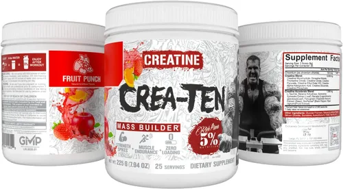 Miniatura 5 de 5% Nutrition CreaTEN Creatine Complex + Accelerators Creatina en polvo saborizada para ganancia muscular Máxima potencia, fuerza, resistencia