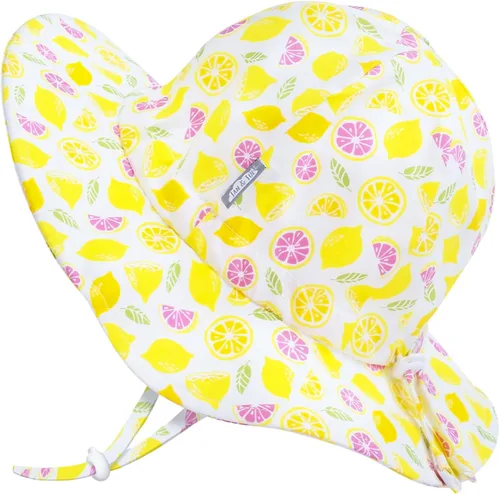 Miniatura 38 de JAN & JUL Sombrero de sol de algodón UPF 50+ con ala ancha para niñas pequeñas