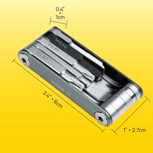 Miniatura 2 de Topeak Nano 11 Multiherramienta – Herramienta compacta de alta calidad mecanizada CNC para bicicleta con 11 funciones, cuerpo de aluminio 7075
