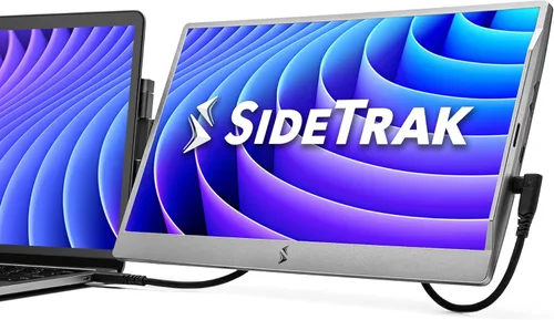 Miniatura 9 de SideTrak Extensor de Monitor Portátil Conectable Giratorio de 14 pulgadas, Pantalla Dual FHD TFT para Laptop con Soporte + Bisagra Giratoria Única
