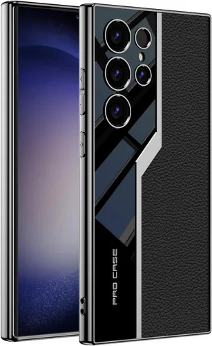 Lunivop Para Samsung Galaxy S24 Ultra Funda TPU Marco y Volver PU Cubierta de cuero Funda de silicona delgada para S 24 Ultra 6.8 '' 5G 2024 a