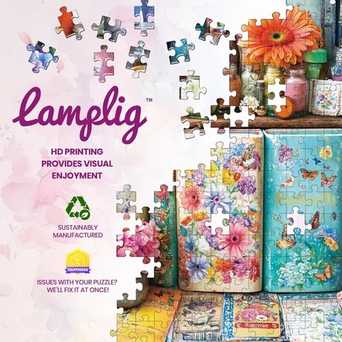 Miniatura 6 de Rompecabezas de 1000 piezas para adultos, rompecabezas de libros, rompecabezas de manual de flores, 1000 piezas, juegos creativos y regalos