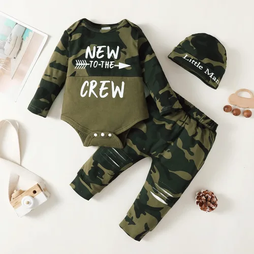 Miniatura 2 de Ropa para bebé recién nacido, ropa de otoño e invierno, traje nuevo en la tripulación, conjunto de ropa para bebé niño