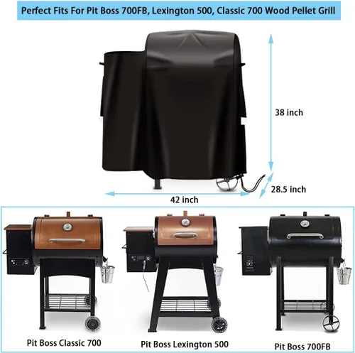 Miniatura 2 de 73700 - Cubierta para parrilla Pit Boss 700FB, Lexington 500 y Lexington 540, Classic 700 Parrillas de pellets de madera, cubierta impermeable 600D