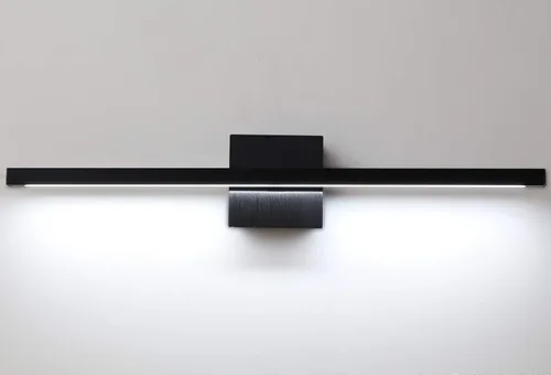 Miniatura 7 de Aplique de pared giratorio negro de 12 W con luz LED moderna para baño y espejo, luz blanca cálida, elegante barra de luz para baño, ideal