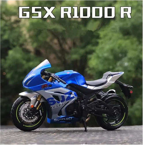 Miniatura 2 de HTLNUZD Modelo de aleación de motocicletas de carreras 1/18 para Suzuki GSX-R1000 R Vehículos de fundición estática, regalo de exhibición