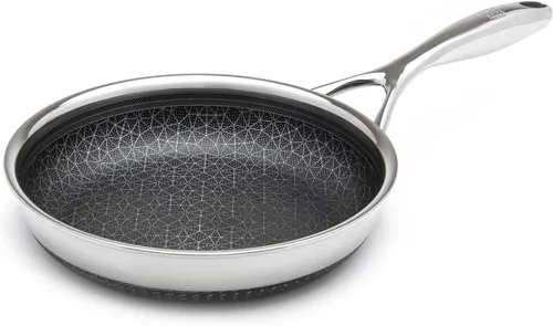 Miniatura 3 de LIVWELL DiamondClad - Sartén híbrida de 8 pulgadas, regalo de cocina, juego de utensilios de cocina antiadherentes de acero inoxidable con tapas