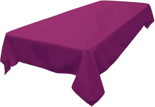 Miniatura 202 de LA Linen Mantel rectangular lavable de popelín de poliéster, resistente a las manchas y a las arrugas, cubierta de mesa 60x84, mantel de tela