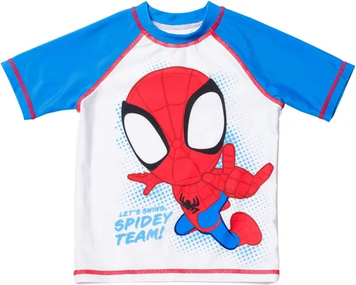 Miniatura 2 de Marvel Conjunto de camiseta de protección raglán y traje de baño UPF 50+, tallas para niños pequeños a niños grandes (2T - 18-20)