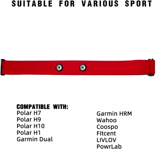 Miniatura 4 de Polar H10 H9 H7 Correa de pecho de repuesto - Ajustable suave HRM compatible con sensor de frecuencia cardíaca polar Púrpura