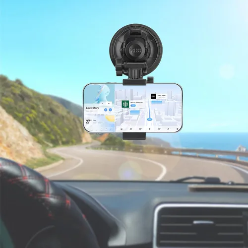 Miniatura 6 de Ventosa resistente de Φ90mm + cámara de acción ajustable de doble cabeza de bola para salpicadero, montaje en coche, soporte para ventana
