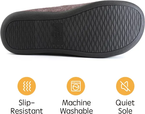 Miniatura 24 de RockDove Pantuflas tipo zueco con forro de sherpa para hombre