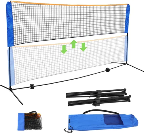 Red de bádminton portátil de altura ajustable, red de competición para deportes para interiores y exteriores, para niños, voleibol, pickleball,
