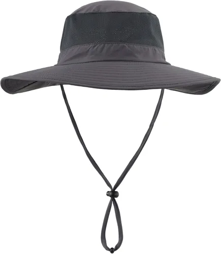 Miniatura 3 de Home Prefer Sombrero de malla para exteriores UPF50+ Sombrero de pesca de ala ancha con solapa para el cuello