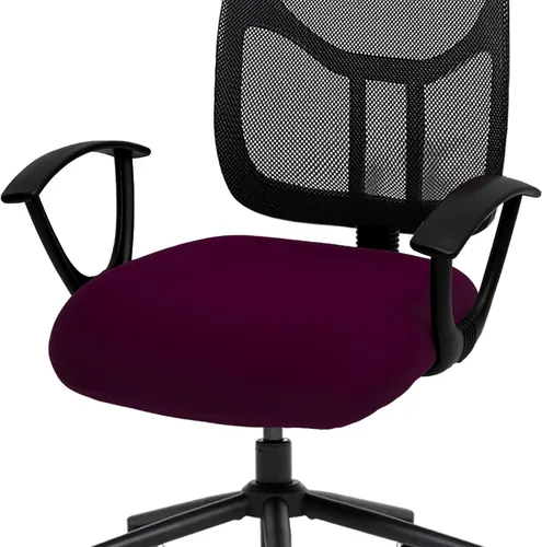 Miniatura 31 de Fundas elásticas para asiento de silla de oficina de escritorio - Funda universal de spandex para silla de computadora - Fundas removibles lavables