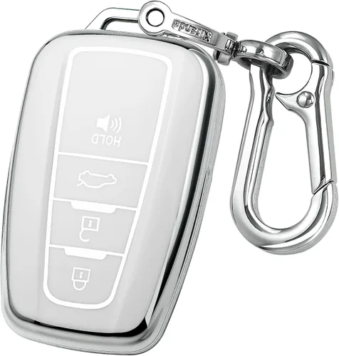 Miniatura 19 de Kirsnda Funda para llavero compatible con Toyota Camry RAV4 Highlander Avalon C-HR, Prius, Corolla, ect Accesorios para llaves remotas inteligentes