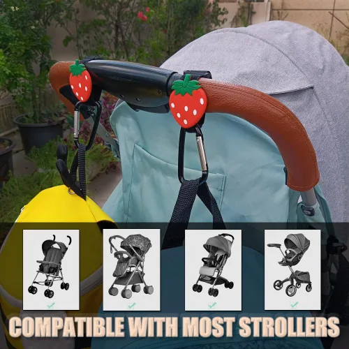 Miniatura 3 de Ganchos para cochecito de bebé para colgar bolsas y compras, prácticos accesorios para cochecito de bebé, ganchos para bolsas de mamá