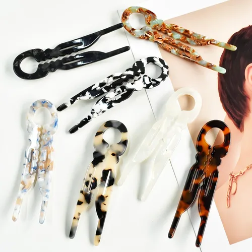 Miniatura 7 de Horquillas grandes curvas, elegantes horquillas francesas con diseño dentado antideslizante, accesorios para el cabello para mujeres, peinados