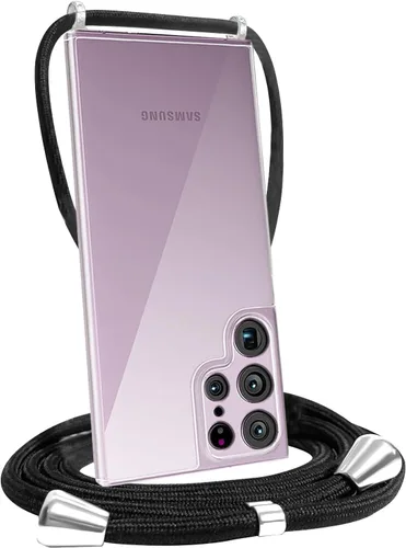 Miniatura 19 de Funda transparente compatible con Samsung Galaxy S22 Ultra con correa ajustable para el cuello, funda cruzada para Galaxy S22 Ultra, TPU