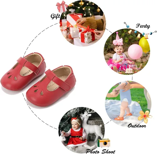Miniatura 73 de Felix & Flora Zapatos de bebé de suela suave - Zapatos de bebé para caminar, mocasines, suela de goma, zapatos de cuna