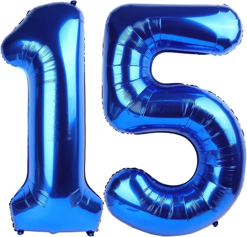 Miniatura 274 de Globo de cumpleaños número 4 dorado de 40 pulgadas, globos gigantes del número cuatro 14 24 34 40 44 2024, globos grandes de lámina de mylar para Oro