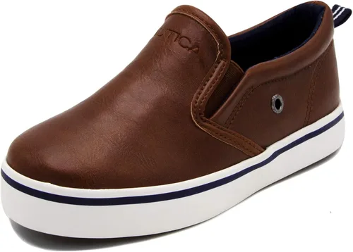 Nautica Akeley - Tenis para niños sin cordones para jóvenes y niños (niños grandes, pequeños y bebés)