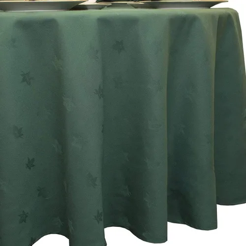 Miniatura 4 de Servilletas de tela jacquard con dobladillo enrollado verde sólido - Juego de cuatro