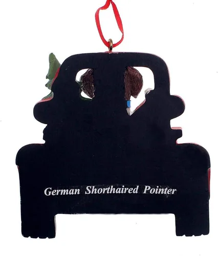 Miniatura 4 de Kurt Adler A1940GP - Puntero alemán de pelo corto en la parte trasera del camión, adorno colgante para personalización, 5 pulgadas de alto, resina