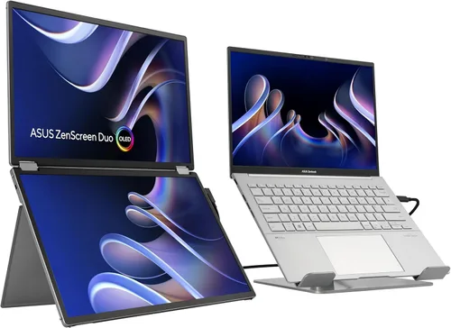 Miniatura 9 de ASUS ZenScreen Duo OLED 360° Monitor Portátil Plegable (MQ149CD) - Dual de 14 pulgadas, 16:10, 1920x1200, DisplayHDR400 True Black, 100% DCI-P3