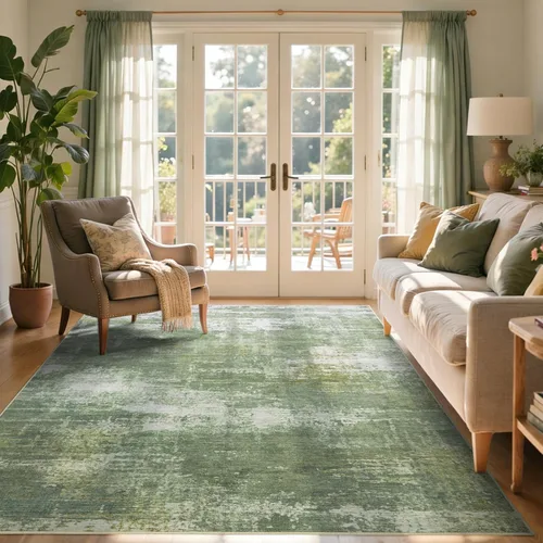 Miniatura 64 de Alfombra de pasillo lavable de 2 x 6 pies, antideslizante, de pelo bajo, alfombra de área de cocina, alfombra suave y larga para entrada, alfombra